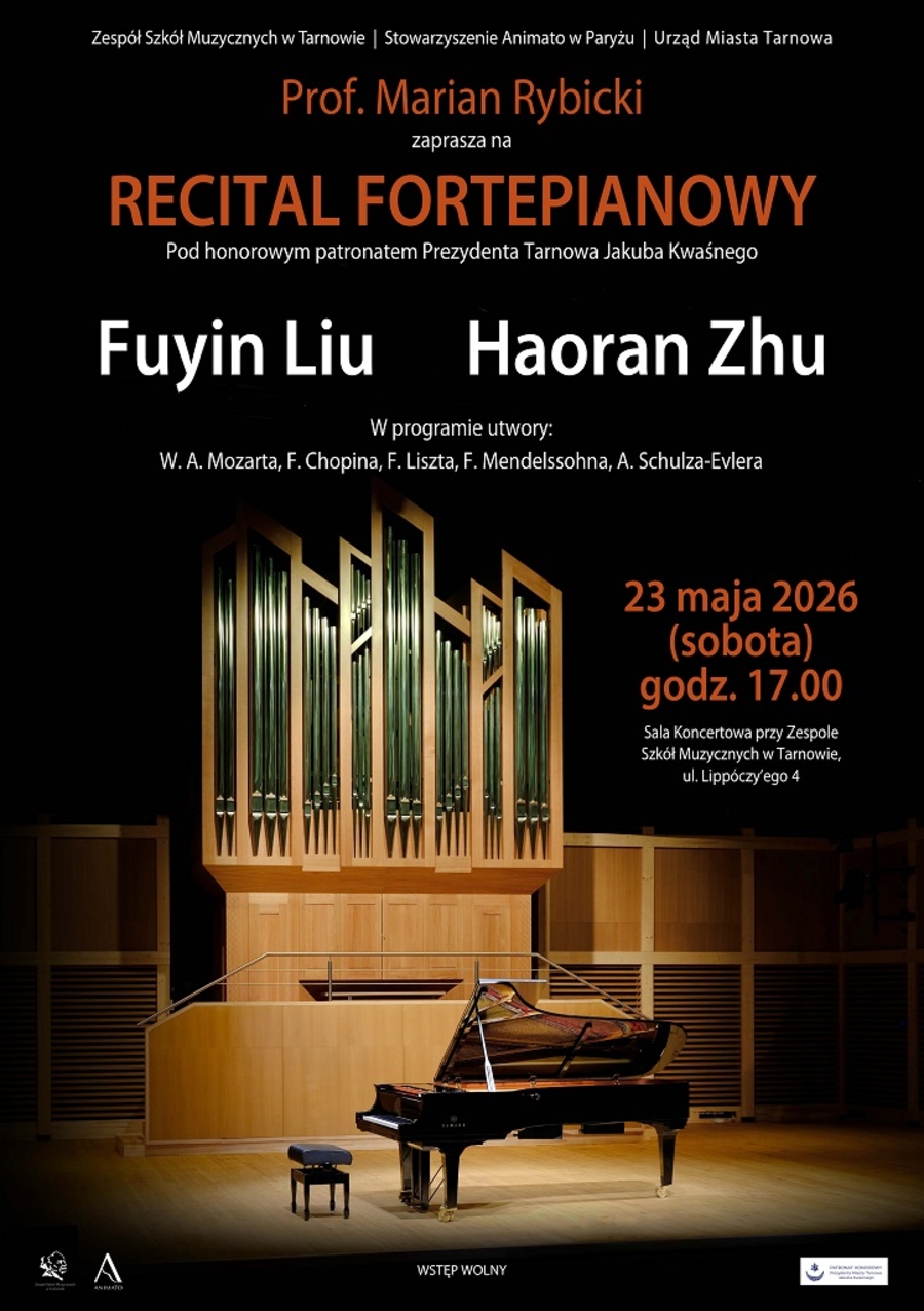 Plakat recitalu fortepianowego