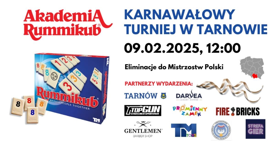 Plakat Karnawałowego Turnieju Rummikub