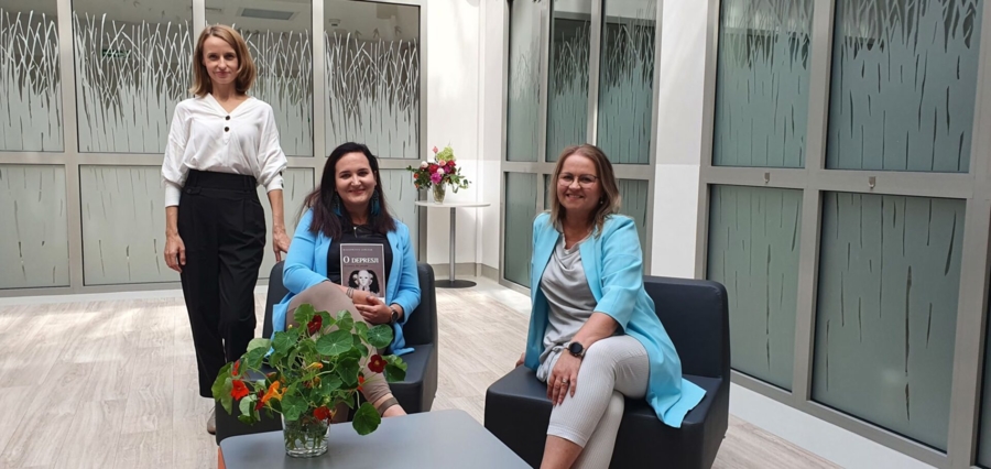 Kierowniczka Oddziału Psychiatrycznego, Ines Szczepańska oraz ambasadorki akcji