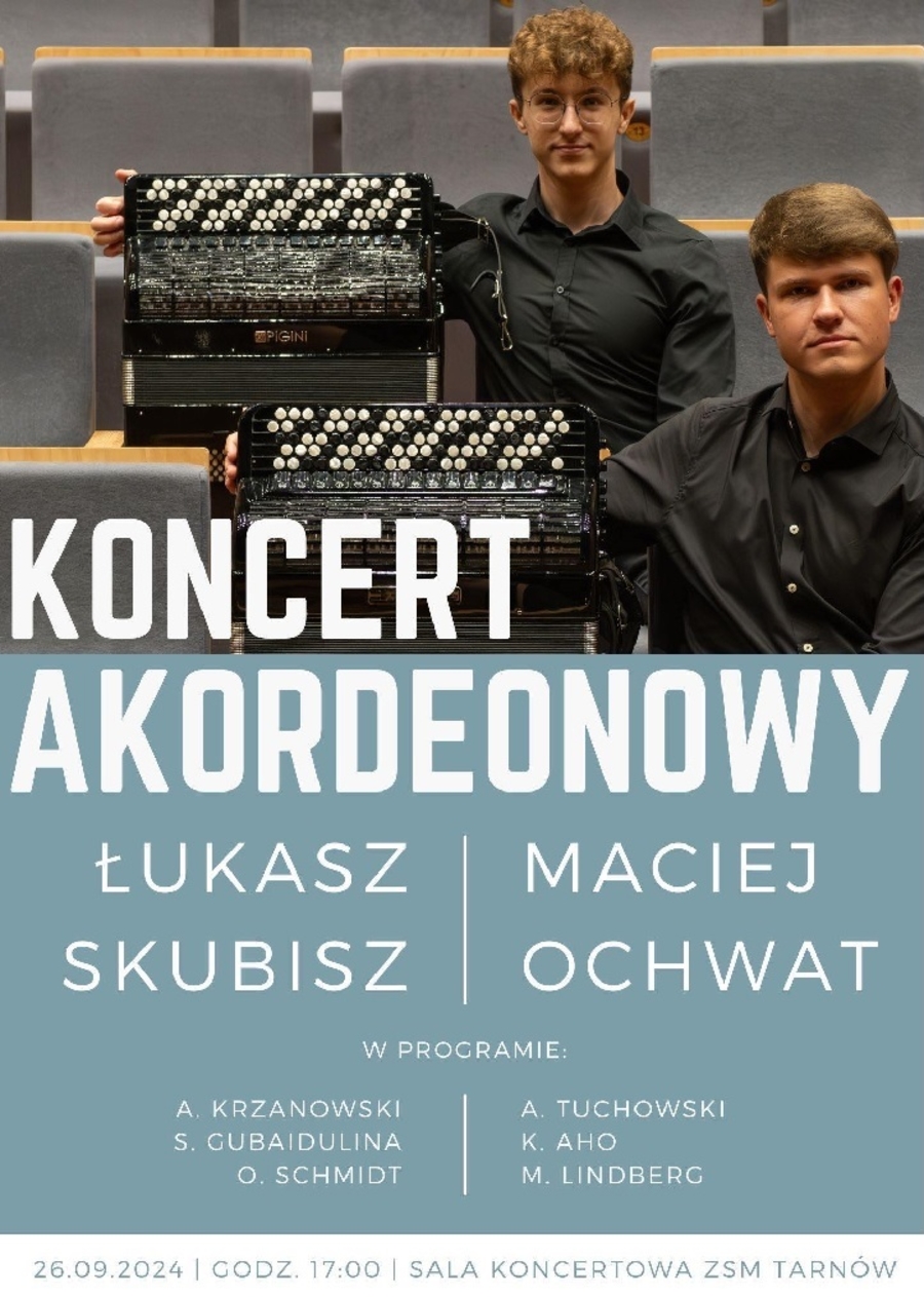 Plakat koncertu akordeonowego