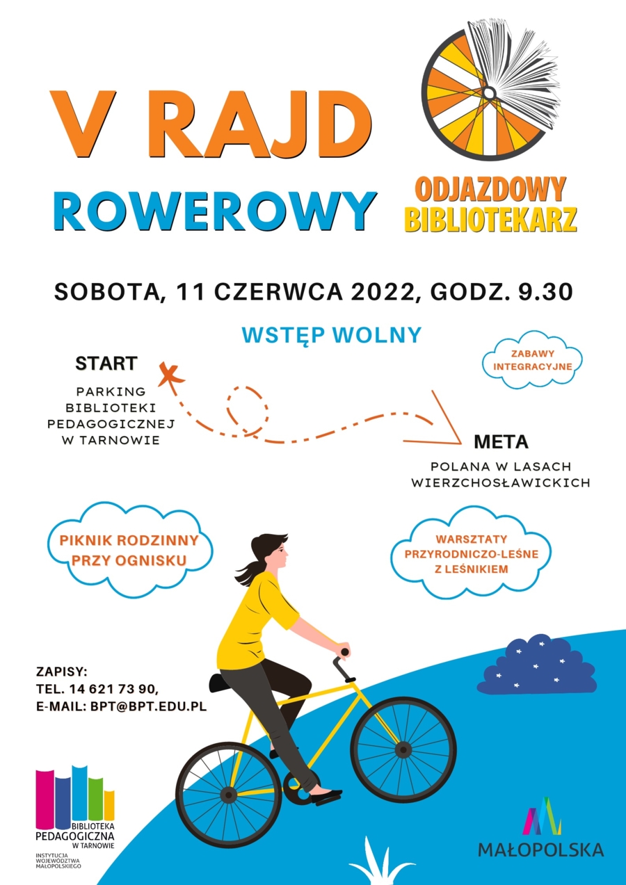 Plakat V Rajdu Rowerowego "Odjazdowy Bibliotekarz"