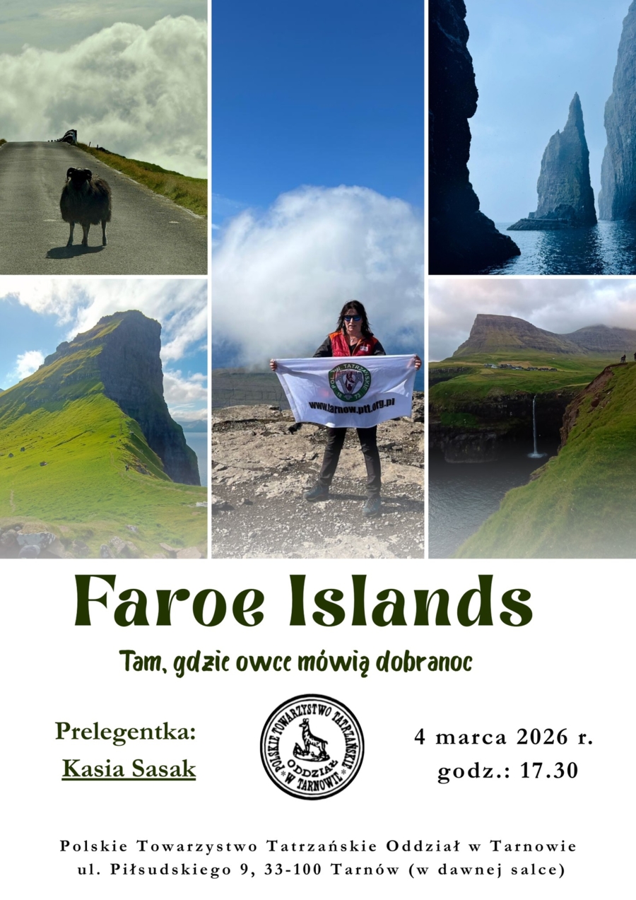 Plakat prelekcji o Wyspach Owczych