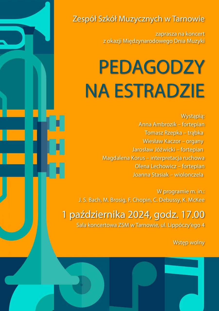 Plakat koncertu "Pedagodzy na estradzie"