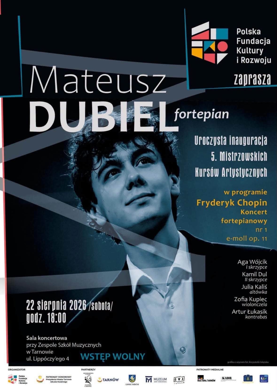 Plakat recitalu Mateusza Dubiela