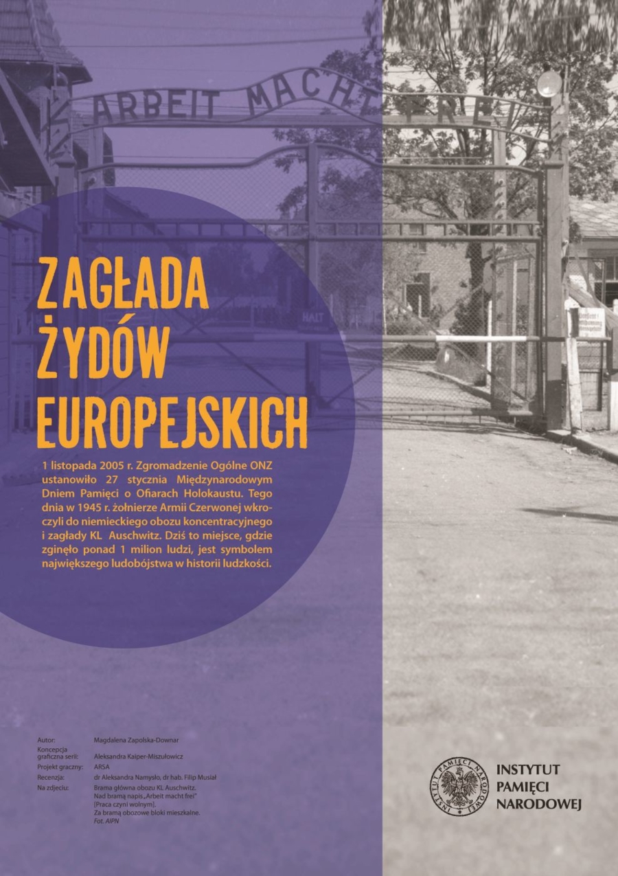 Plakat wystawy "Zagłada Żydów europejskich"