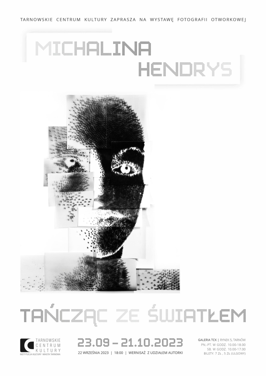 Plakat wystawy "Tańcząc ze światłem"