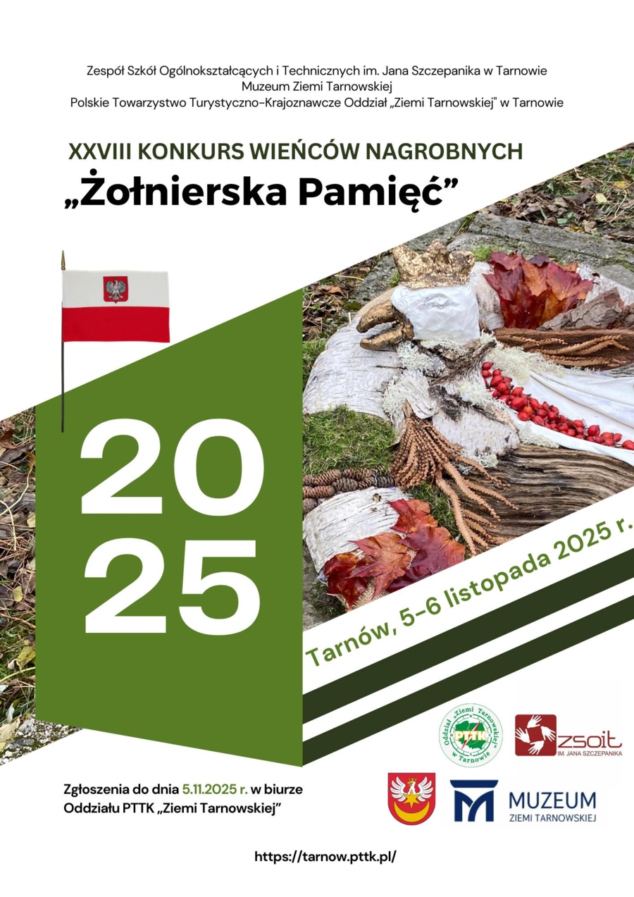 Plakat konkursu wieńców nagrobnych