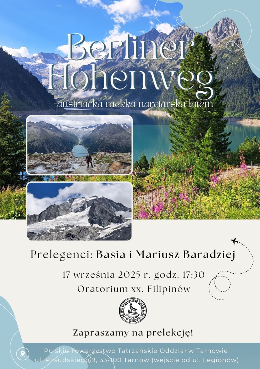 Plakat prelekcji o Berliner Höhenweg