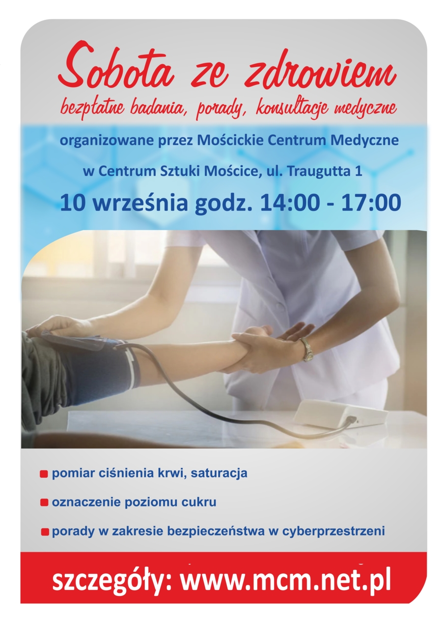 Plakat akcji "Sobota ze zdrowiem"