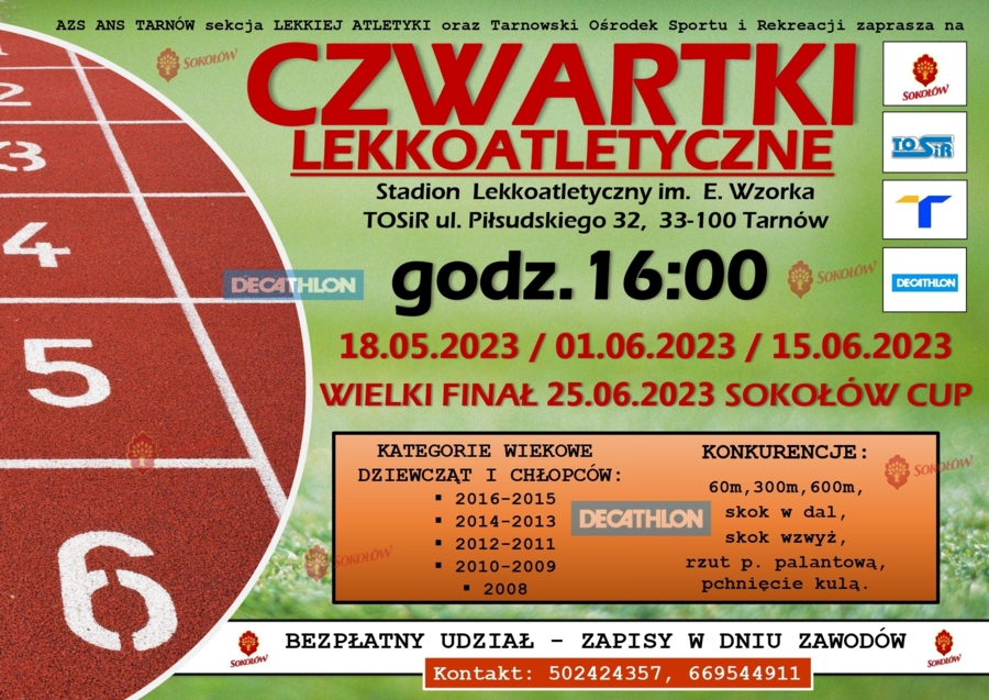 Plakat "Czwartków Lekkoatletycznych"