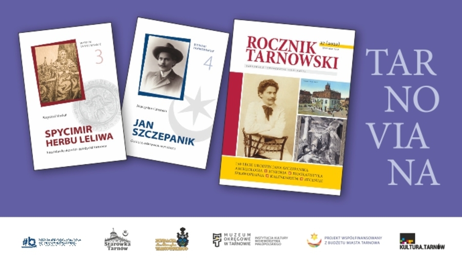 Plakat promocji nowych publikacji o Tarnowie
