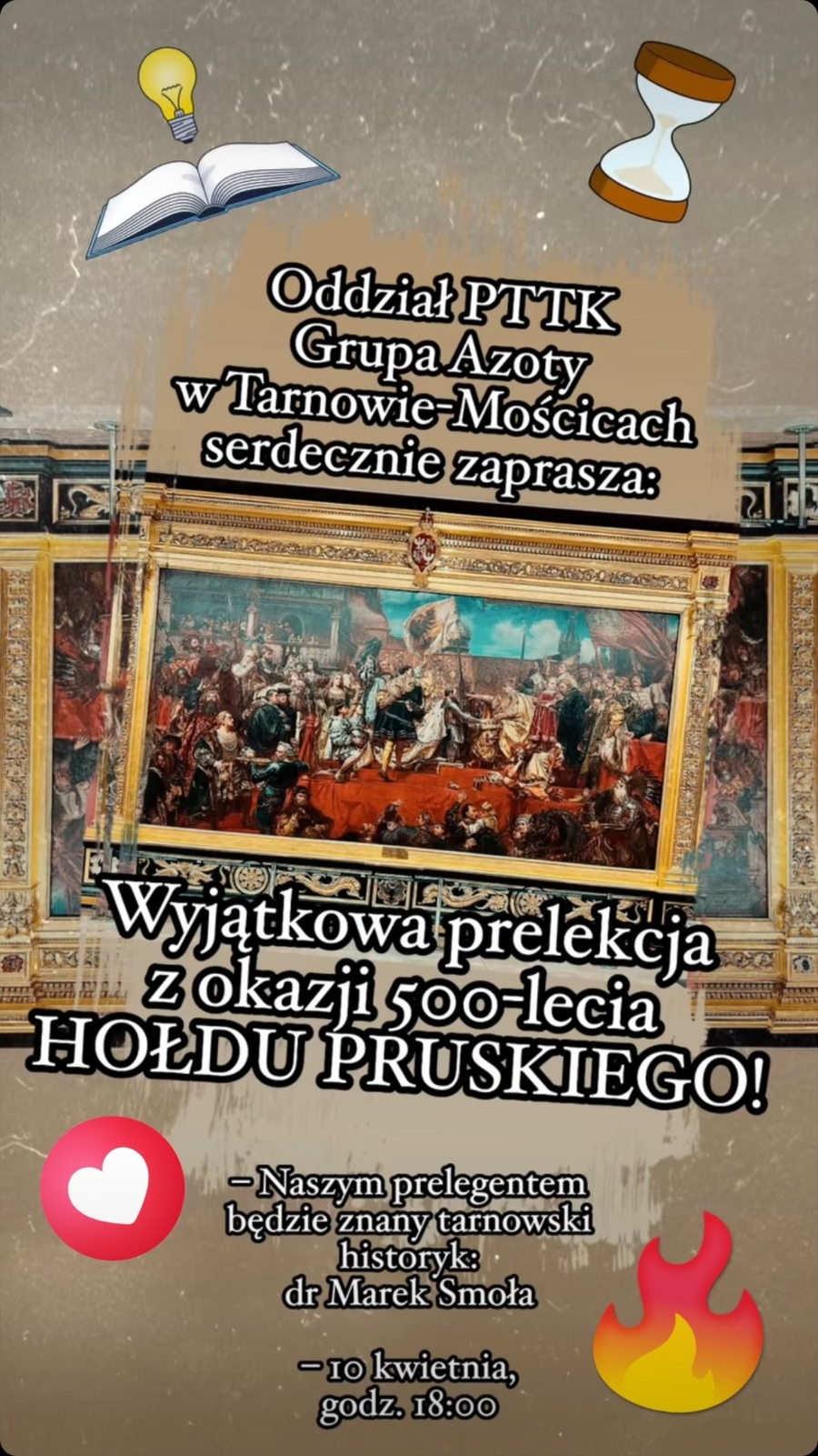 Plakat prelekcji z okazji 500-lecia hołdu pruskiego